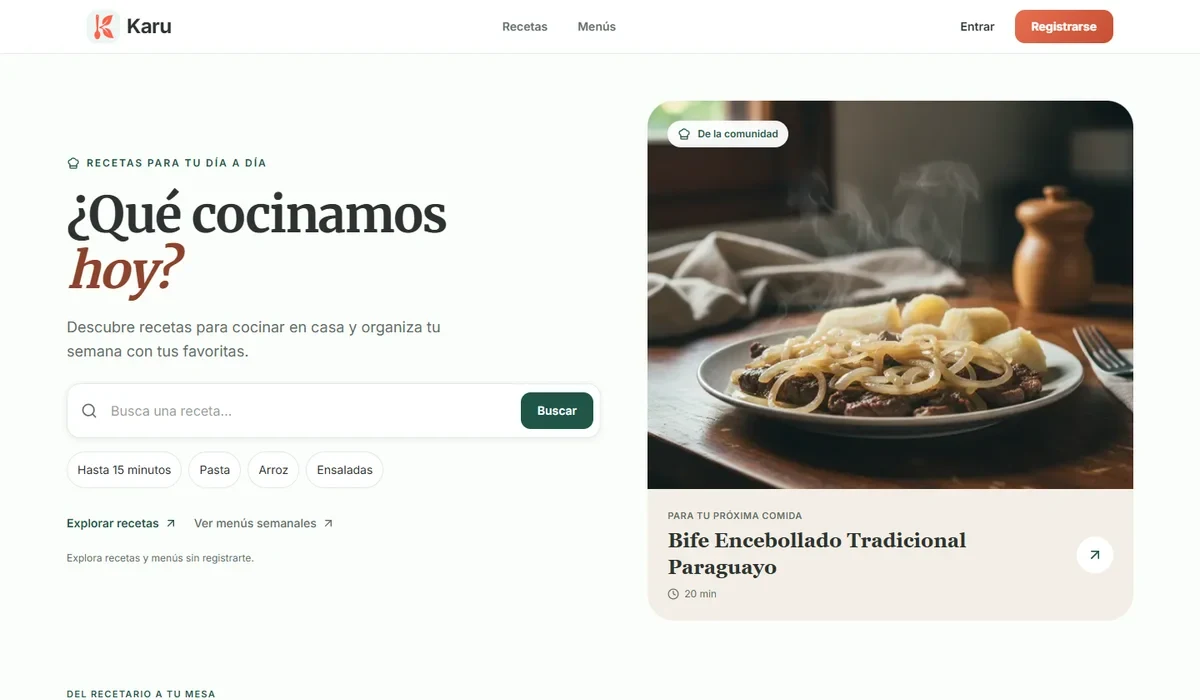 Recetas y menús para organizar la semana